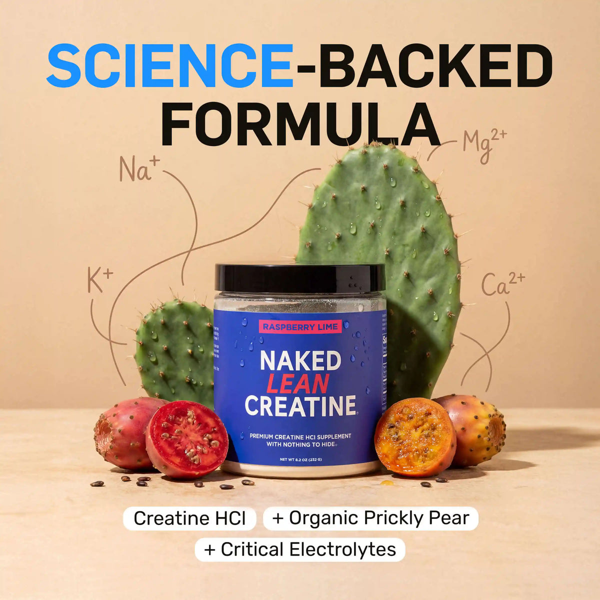 Raspberry Lime Creatine HCl Powder | Naked Lean Creatine - 231g