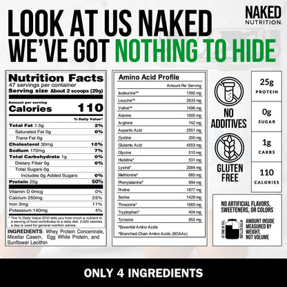 Protein Powder Blend - 3LB Egg, Whey & Casein Protein Blend | Naked Protein - 3LB
