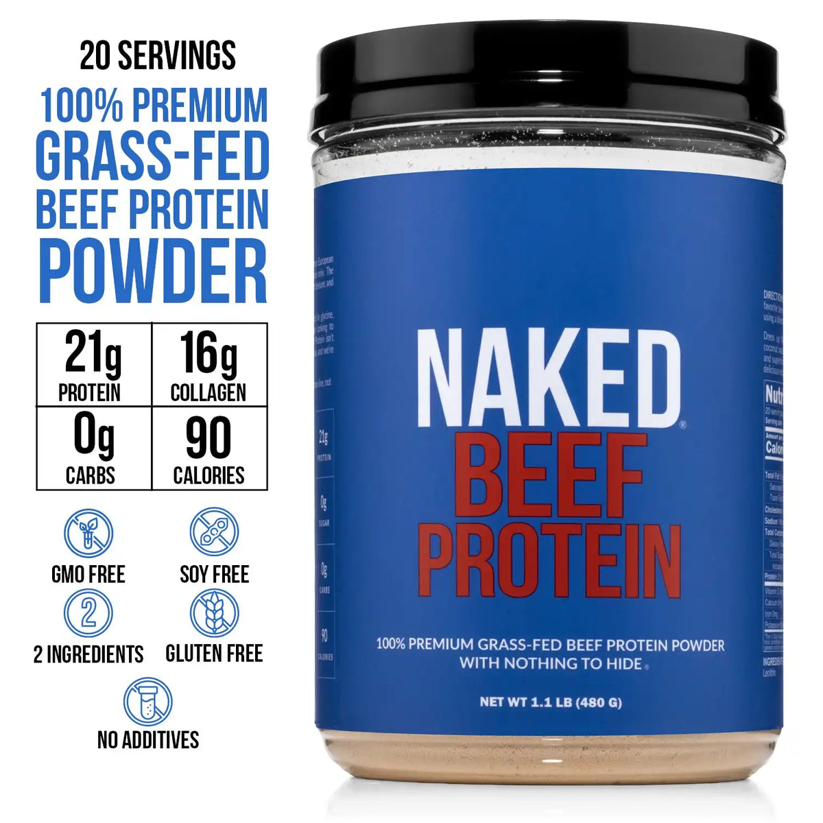 Beef Protein Powder | Naked Beef Protein - 1.1LB