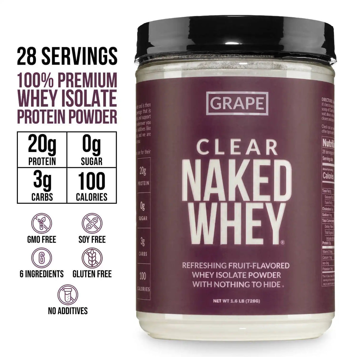 Grape Whey Protein Isolate | Clear Naked Whey