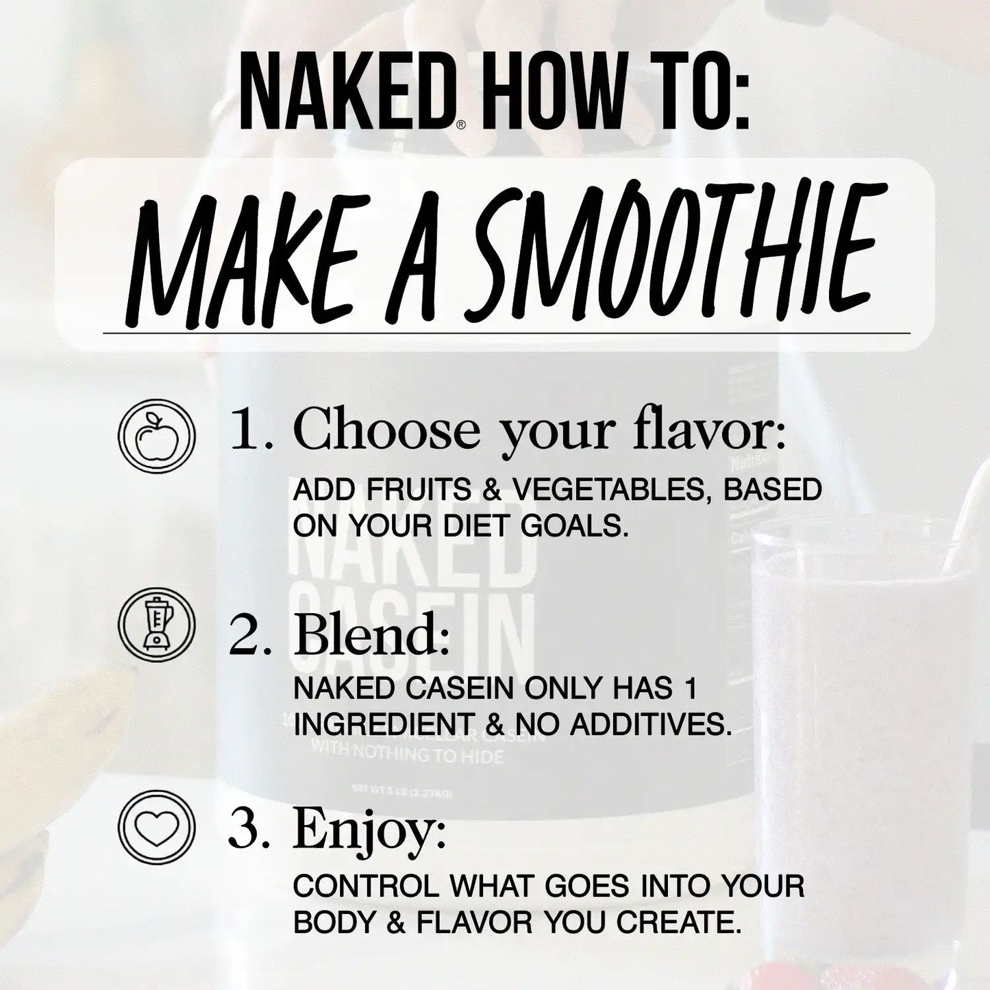 Vanilla Casein Protein Powder | Naked Vanilla Casein - 5LB
