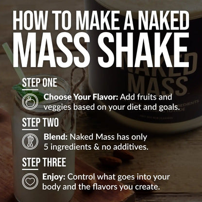 Chocolate Mass Gainer Protein Supplement | Naked Chocolate Mass - 8LB