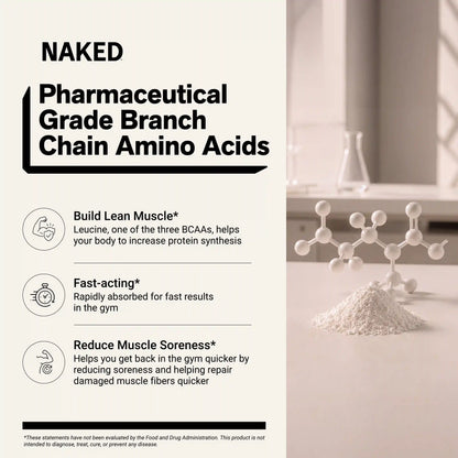 Branched Chain Amino Acids | Naked BCAAs - 100 Servings