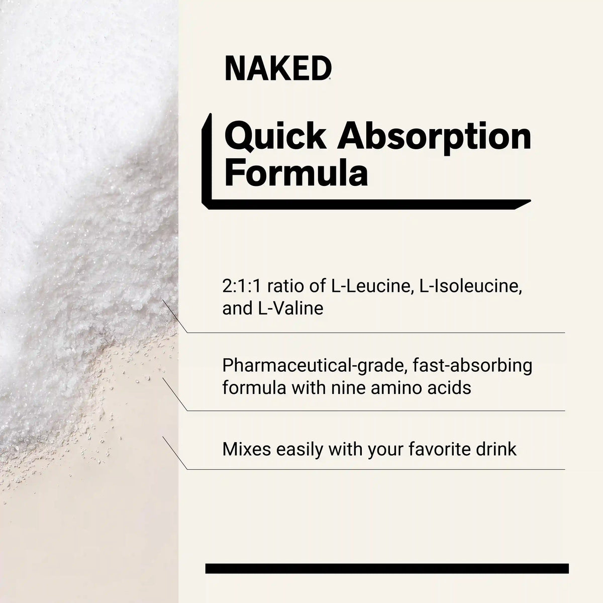 Essential Amino Acids Supplement | Naked EAAs - 50 Servings