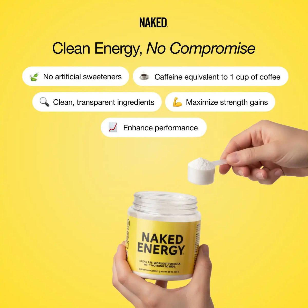 Citrus Pre Workout Supplement | Naked Energy - 30 Servings