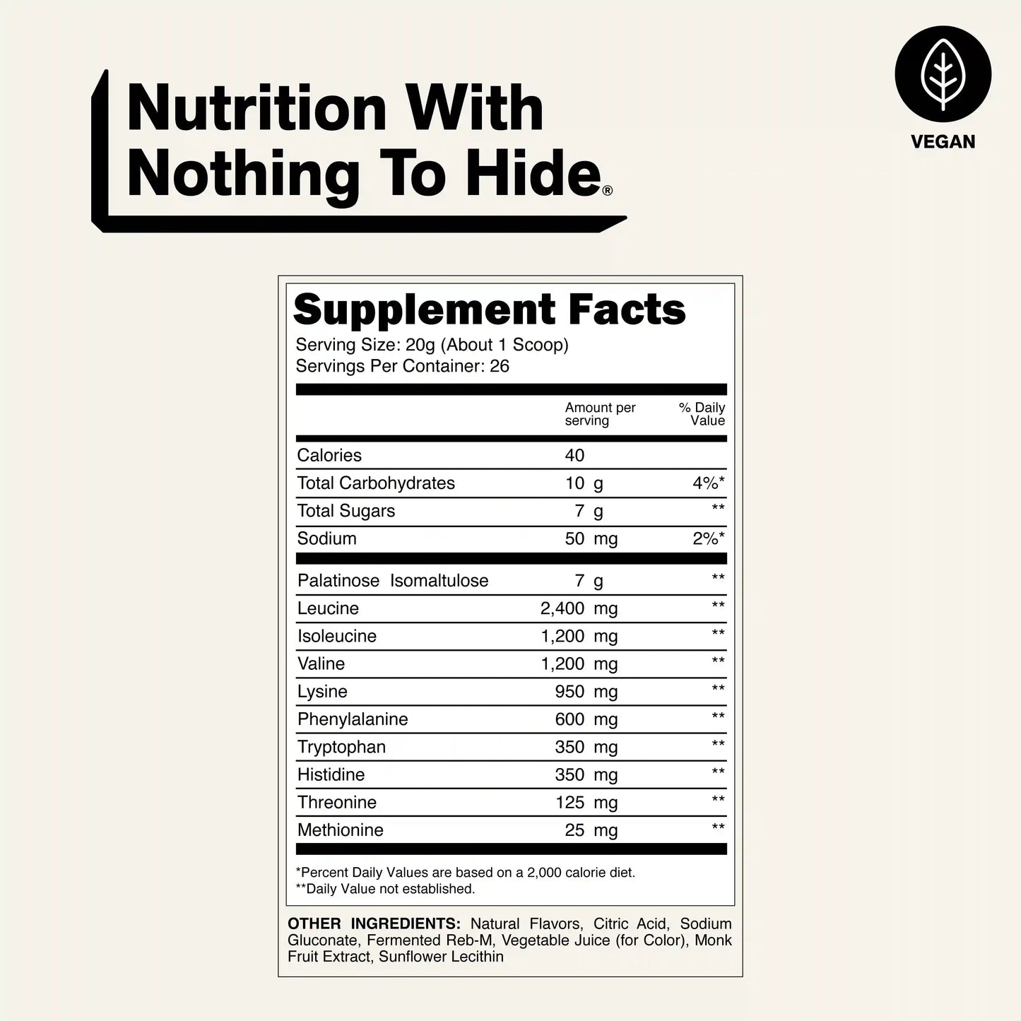 Mango Essential Amino Acids Supplement | Naked EAAs - 26 Servings