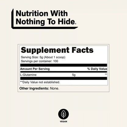 Glutamine Powder | Naked Glutamine 500g