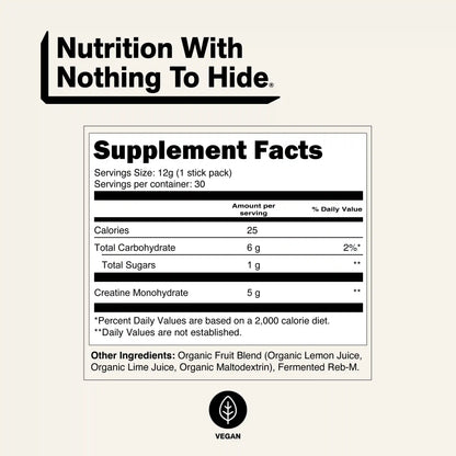 Lemon Lime Creatine Travel Packs | Naked Creatine - 30 Servings