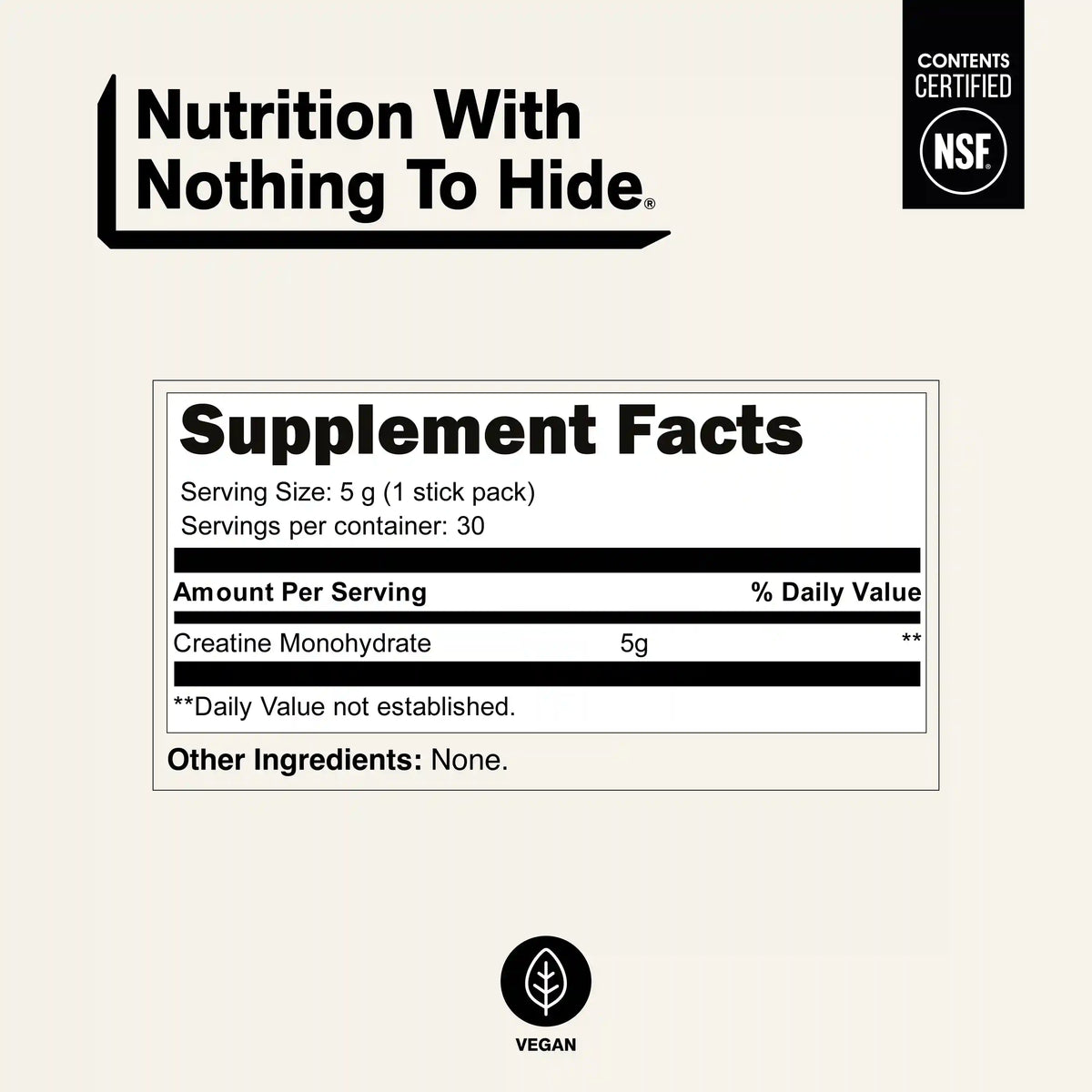 Creatine Travel Packets | Naked Creatine - 30 Servings