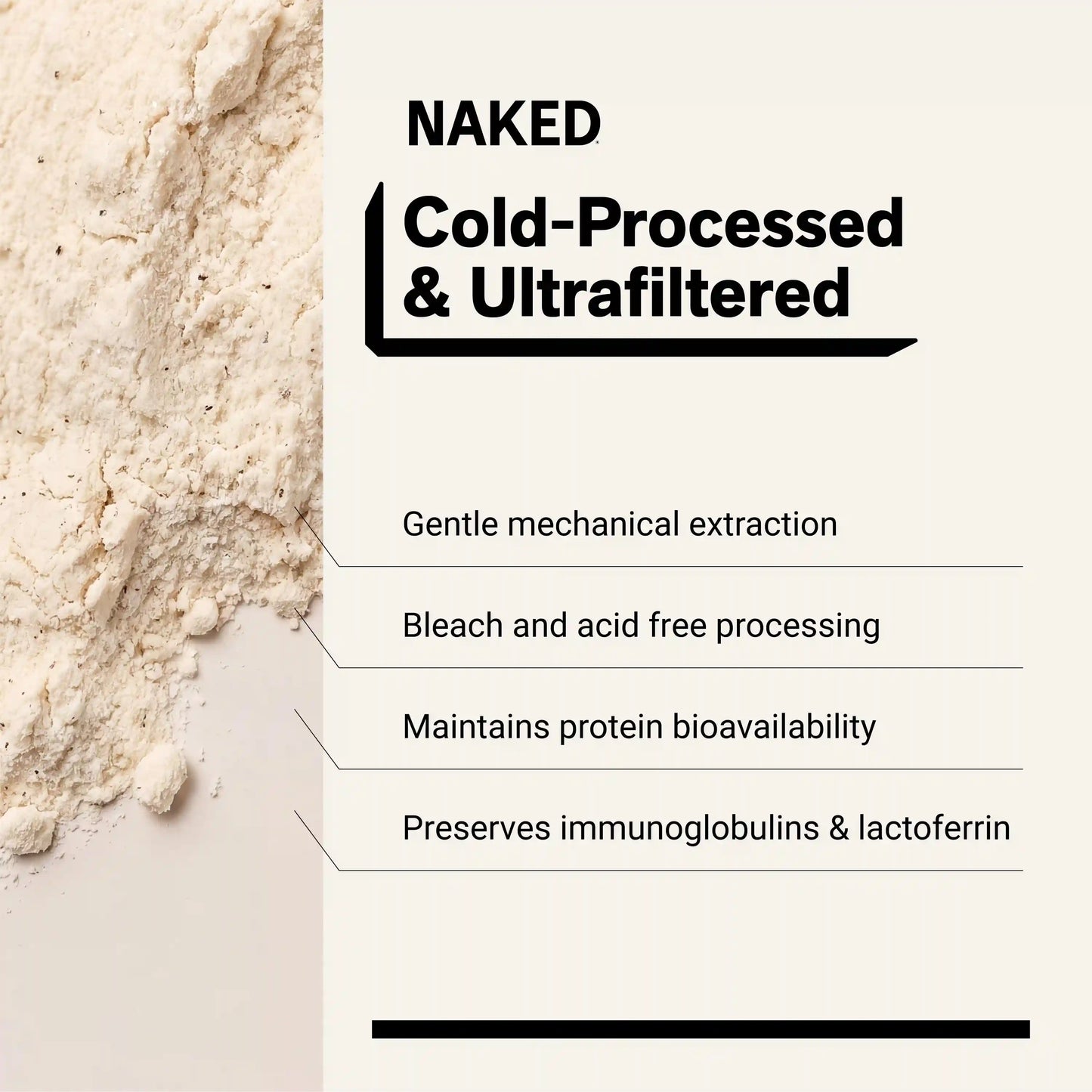 Vanilla Whey Protein Powder 1lb | Naked Vanilla Whey - 1LB