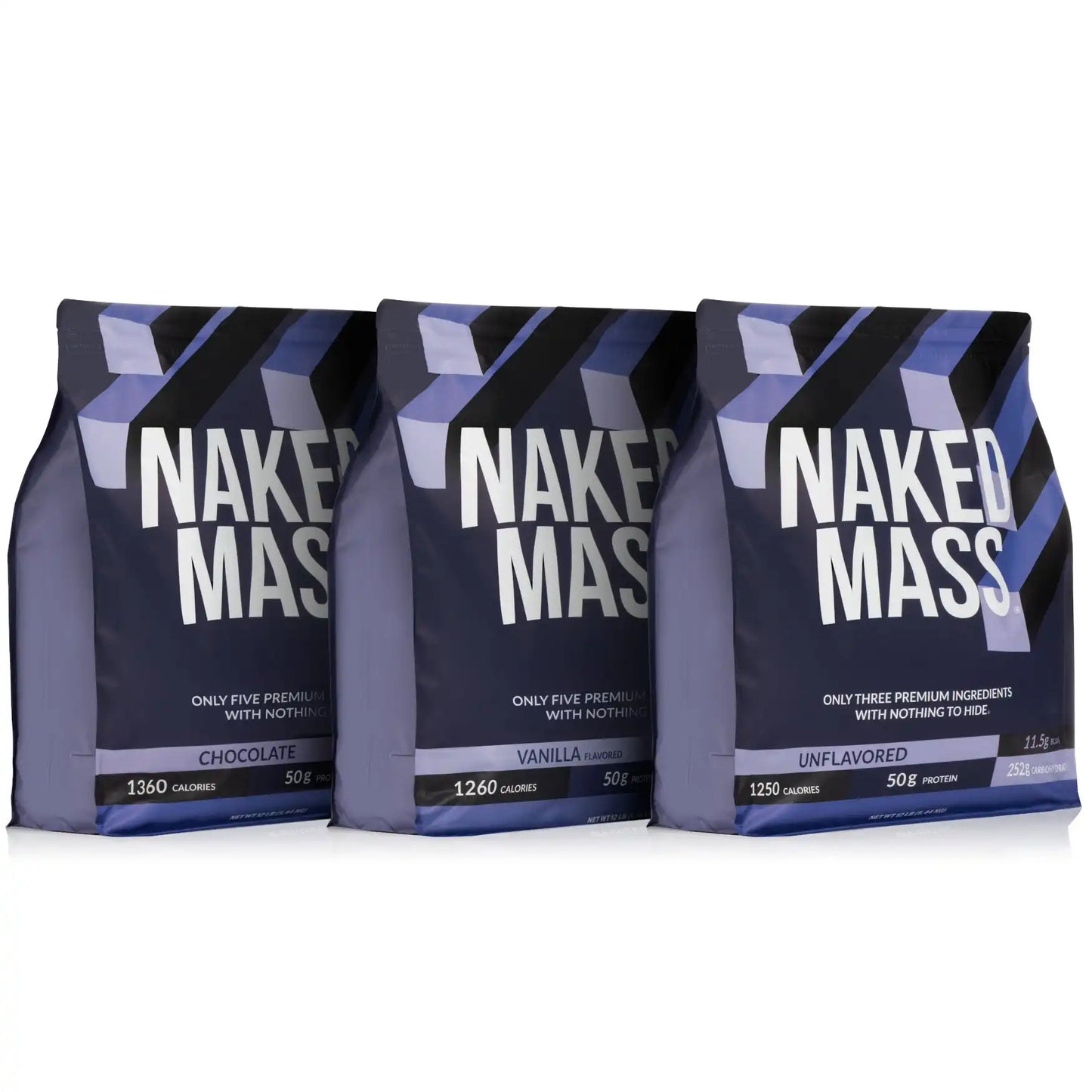 Vanilla Mass Gainer Protein Supplement | Naked Vanilla Mass - 12LB